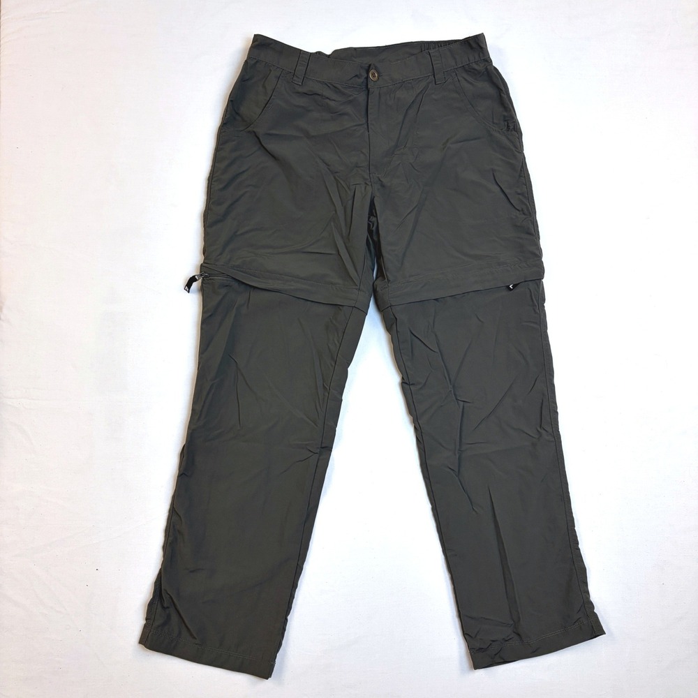 White Sierra Mens Convertible Hiking Pants Gray Large‎ 32x30 Zip Off Shorts